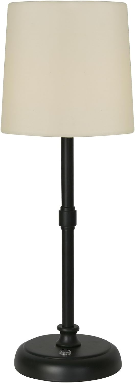 Cordless Black LED Table lamp, 5200-mAh Rechargeable Battery, 3-Level Brightness, Build-in Integrated LED 320 Lm Max, Night Lamp Ambient Light, for Bedside Restaurant Dining Table