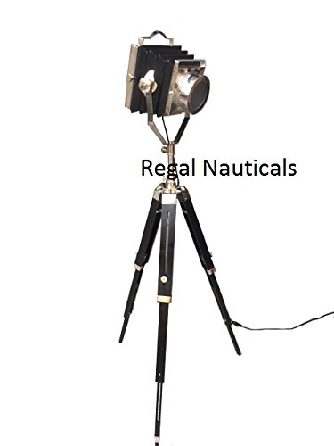 Nauticaz Camera Living Vintage Studio Light Tripod Floor Lamp (Nickel and Black)