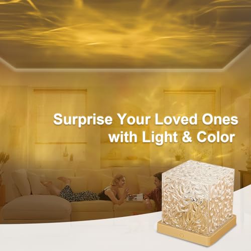 GY LED Sternenhimmel Projektor Kinder Lampe RGB Nachtlicht Mit 16 Farben Dimmbarer Wasserwellen Hologramm Projektor Mit Fernbedienung Zimmer Deko Für Kinderzimmer Schlafzimmer Gaming Party Teenager