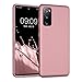 kwmobile Etui kompatybilne z Samsung Galaxy S20 FE – etui silikonowe, metalicznie połyskujące – etui na telefon komórkowy, metaliczne różowe złoto