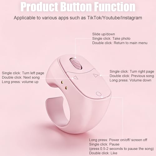 Anneau de défilement Bluetooth TikTok pour télécommandes iOS Android et Kindle - 5