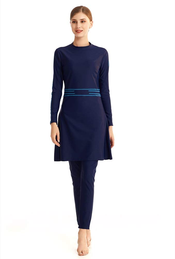 FOKULUNDA Modest Swimwear for Women Rash Guard Uv Protection Swimsuit Modesty Burkini