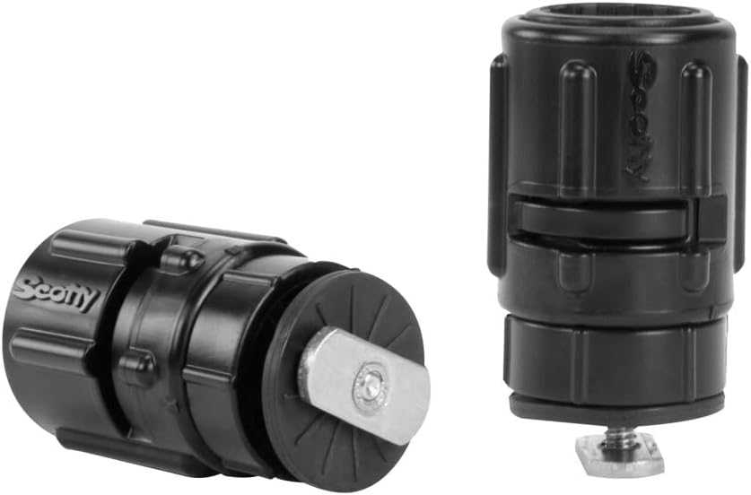 Scotty Fishing 0368 Fishfinder Mount, Black, Original Version & 438 Gear-Head Track Adapter, Black