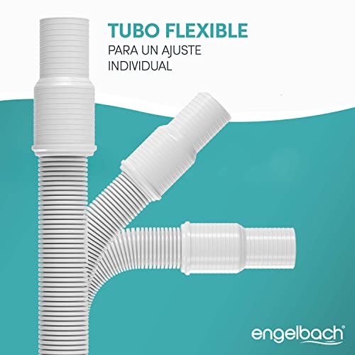 Miniatura 5 de Engelbach Sifón Cocina Fregadero Flexible - Con Conexión Para Electrodomésticos - Tubo Desagüe Ajustable - Made In Germany