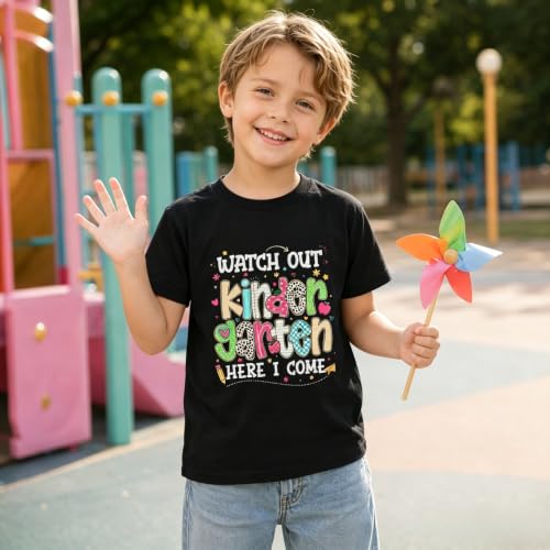 Image of Rollin Into Kindergarten Shirt Boys Girls First Day of Kindergarten T Shirts Little Kids Tee Top