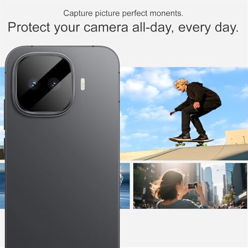 Image of FabeKee Compatible With vivo iQOO 15R by Leica Camera Lens Protector Tempered Glass HD Clear Full Cover Lens Film - Black
