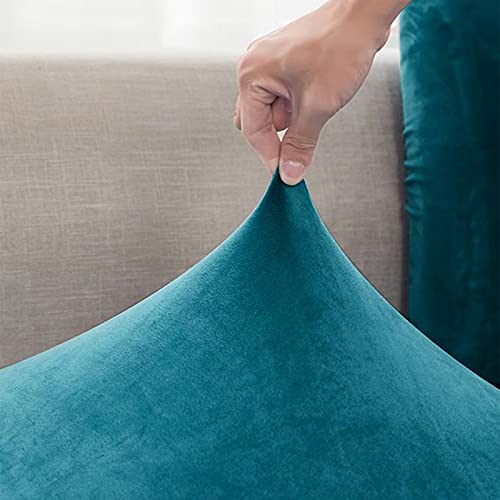 Housse de canapé en velours bleu protège des éclaboussures - 4