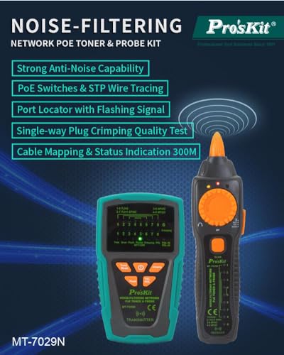 Testeur switch PoE Pro'sKit MT-7029N haute précision