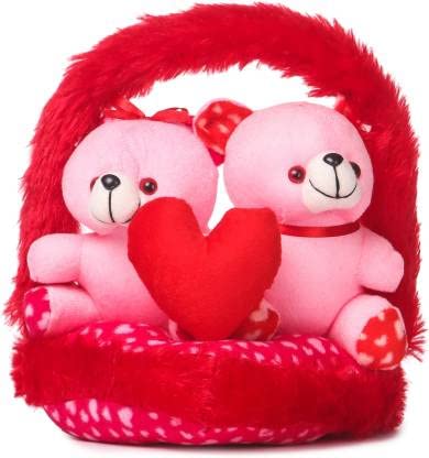 Funtoosh Soft Toys Swinging Teddy Bear Couple Love in Basket-Medium, 30 cm (Pink) (B09SVBC8ZL) Amazon Price History, Amazon Price Tracker
