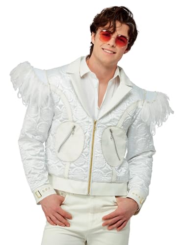 Smiffys Blouson en plumes Elton John, Veste Halloween