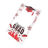 iplusmile Fotorahmen Für Abschlussjahrgang Rote Partyzubehör Für Abschlussfeier Selfie-Rahmen-Requisiten Zur Dekoration Jeder Feierlocation