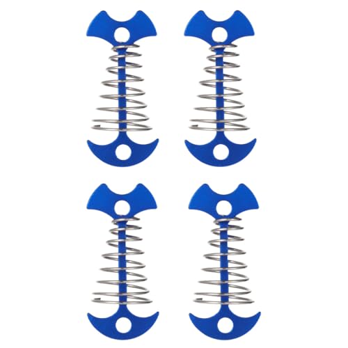 NULYLU 4 Stück Fischgräten Zeltheringe aus Robustem Material mit Federhaken Großer Outdoor Bodenanker für Camping und Zeltzubehör