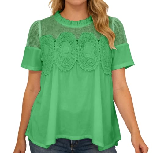 Blouse été dentelle ample anti-chaleur pour rester fraîche et élégante