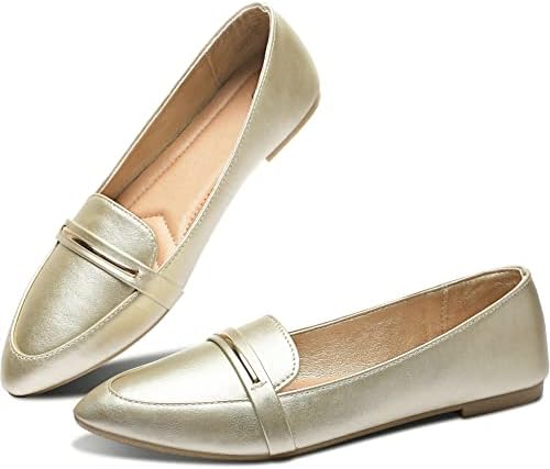 Obtaom Women's Pointy Toe Loafer Flat Comfortable Faux Suede Work...