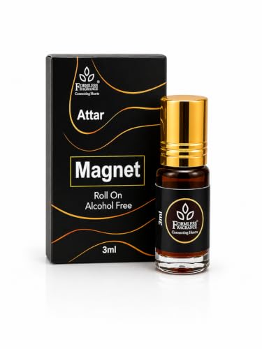 Image of Formless Magnet 3ml Attar Unisex - Premium Attraction Fragrance Oil, Long Lasting Alcohol-Free Perfume, Fresh Woody Musky Scent, Pocket Size Roll-On, Travel Friendly Daily Wear & Special Occasions