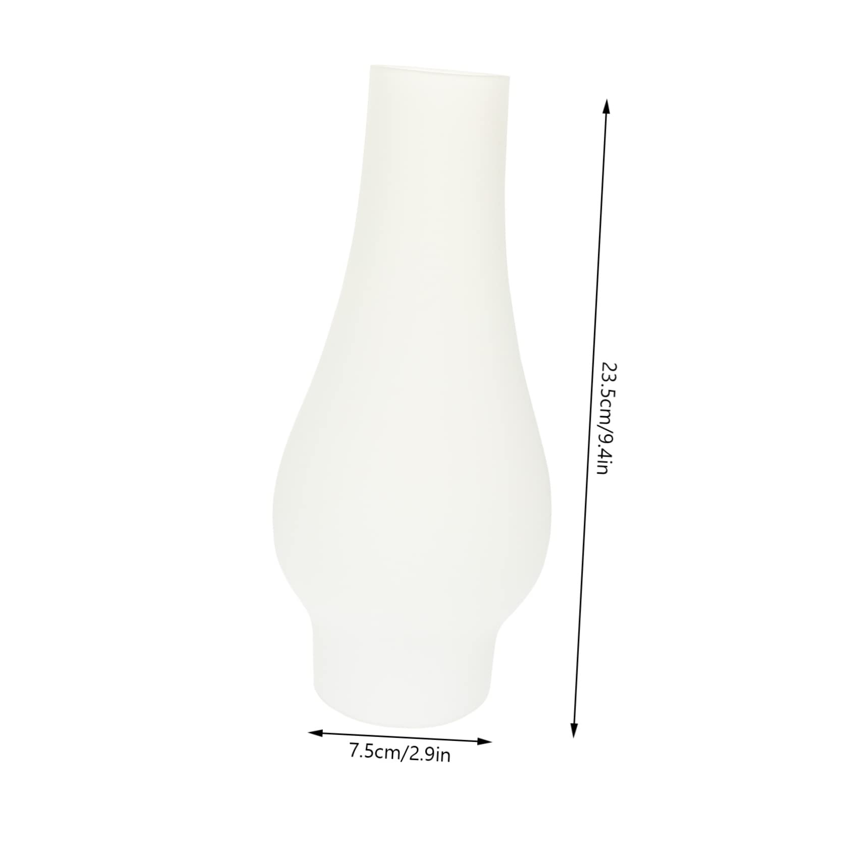 Petit Abat-jour de Lampe à Huile Rétro en Verre Blanc