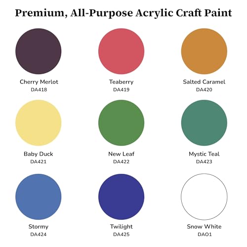 Image of DecoArt Americana Acrylic Paint Set - 2024 Updated Colors, 9 Bottles (2 fl oz) - Art and Craft Acrylic Paints for Canvas, Wood, and More