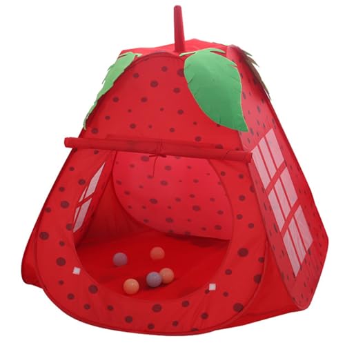Maison de jeu portable enfants fraise pour des après-midis de lecture cocooning