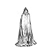 Produktbild CITÉTOILE Umhang mit Kapuze Halloween Cape Kostüm Frau Mann Unisex Ganzkörperansicht Kapuzenumhang Vampire Wizard Cape (Silver)