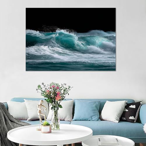 Lienzo decorativo de olas de playa enmarcado para decoracion de dormitorios 3