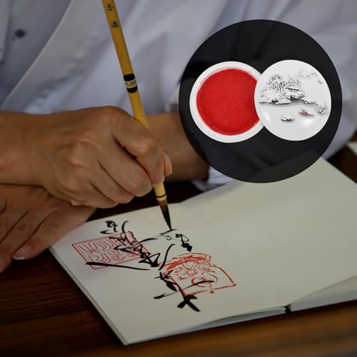 Almohadilla de tinta china roja y caja de cerámica para sellos de alta definición 5