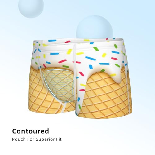 Boys' Cotton Boxer Brief Soft Underwear-White Ice Cream4