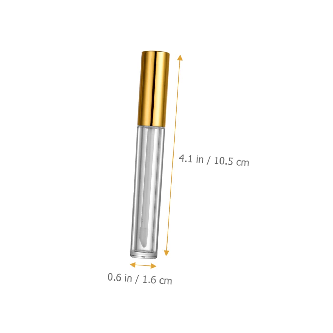 Tubo Lucidalabbra 10ml in Plastica Oro, 40 Pezzi Ricaricabili | Makeup, per Lip Liquid e Dye Lip Liquid, Leggero e Facile da Portare, Formato Compatto