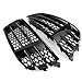 DFKAHF Car Front Bumper Fog Light Lamp Grille Compatible For Audi A5 S5 RS5 B8.5 2013-2016 Glossy Black Grill Cover Mesh Honeycomb(Left Side)