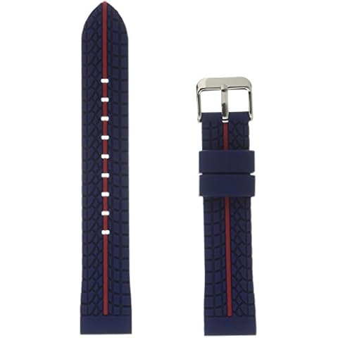 Hadley Roma MS3356RQ 220 Blue Silicone Watch Band Cover