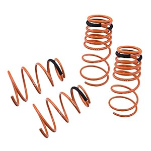 Megan MR-LS-TCA03 SAE 9254 Cold Wounded Steel Orange Powdercoated Street-Version Lowering Springs Kit