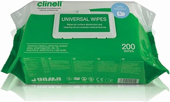 NRS Healthcare Clinell Antibacterial Hygiene Wipes x 200 Pack