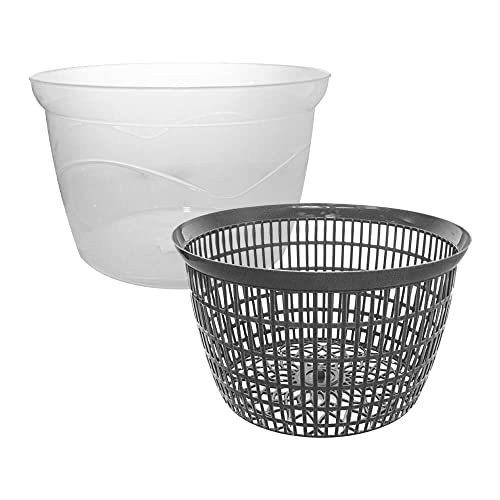 Centrífuga Secadora de Salada de Plástico Cinza 25cm 5L - Casambiente