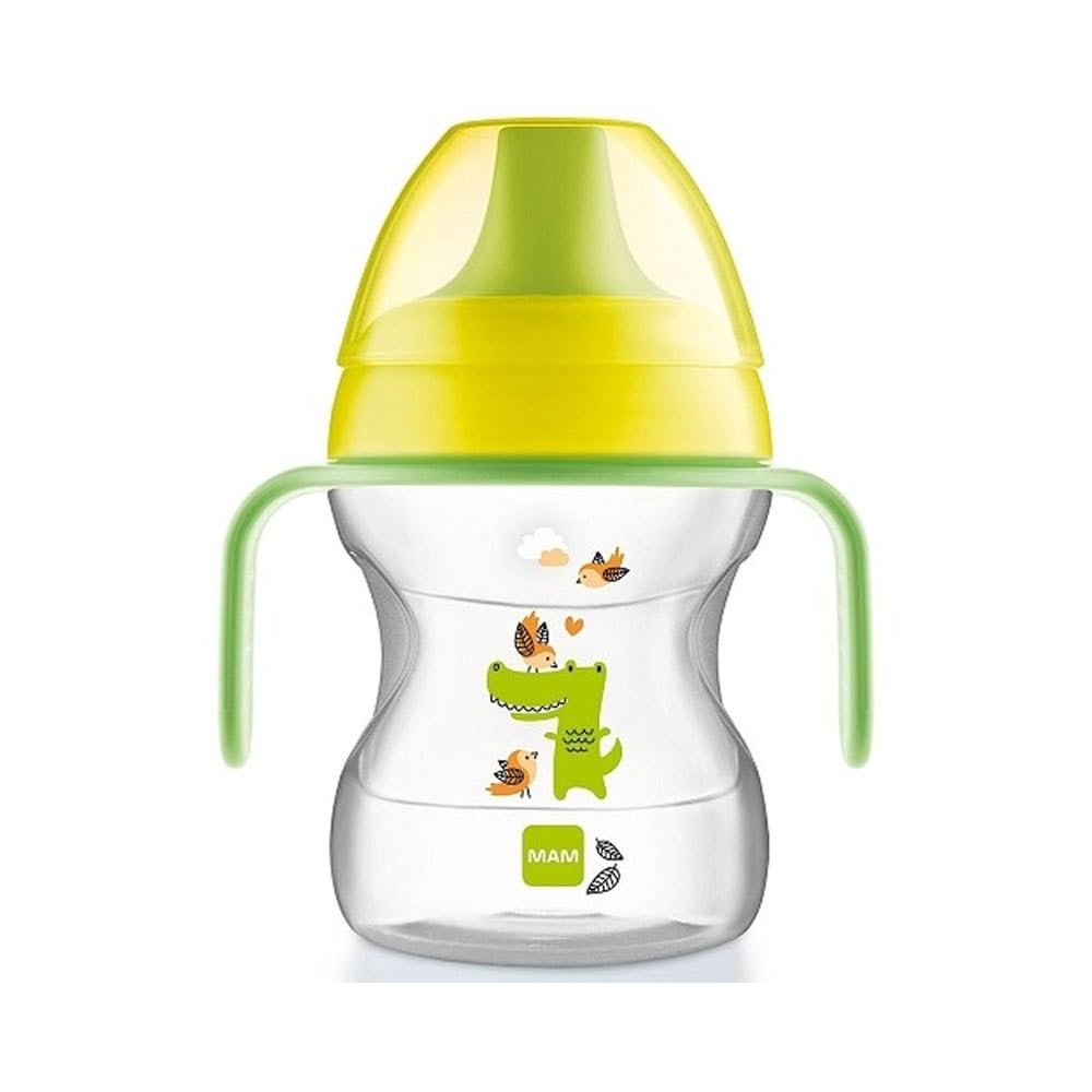 MAM Learn To Drink Cup mit abnehmbaren Griffen und Ausgießer, ab 6 Monaten, 190 ml, neutral