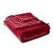 MIULEE Manta de Terciopelo con Pompones Mantilla Grande de Franela para Sófa Súper Suave Mantas Ligera y Cálida Felpa para Niño Mascota Cama Habitacion Dormitorio 1 Pieza 150x200cm Vino Rojo