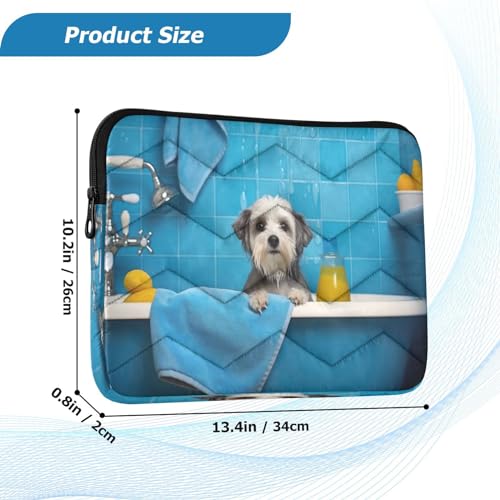 Funda para portátil 13-14 pulgadas impermeable con diseño perro miniatura 3