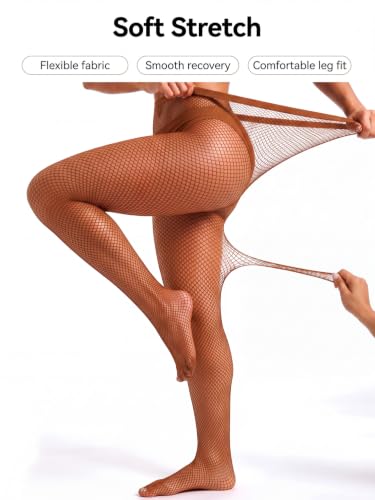 Image of ZINTEDI 2 Pairs Womens Fishnet Stockings High Waist Tights Fishnets Fishnet Tights for Women