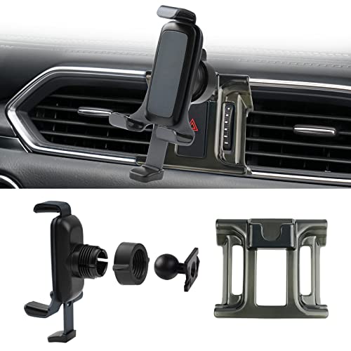 Sunsdrew Phone Holder for 2017-2025 Mazda CX-5 Accessories Adjustable Air Vent Cell Phone Mount Handsfree Thick Case Friendly Phone Holder Stand for All Phones