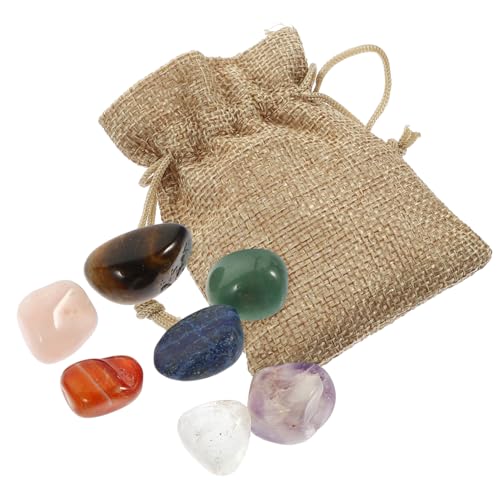 Beatifufu 1 Set Colorful Crystal Stone Decor Household Meditation Stones Crystal Stones for Craft Daily Use Chakra Stones Small Meditation Stones Small Crystal Stones Massage Crystal Stones