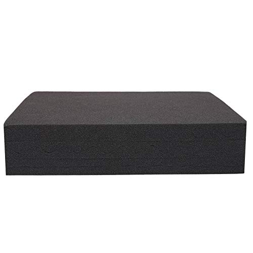 Peukerty 6 paneles de tratamiento de absorción de sonido de espuma acústica negra de cáscara de huevo 40 x 30 cm