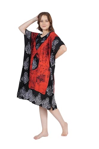 Image of Onekbhalo Women's Cotton Floral Kaftan Nighty Maxi Gown (OK Free Size)