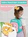 2 Pcs Back to School Hair Scrunchies, Yellow Pencil Hair Bows Ponytail Holder for First Day of School Girl Student Cheerleader Hair Accessories