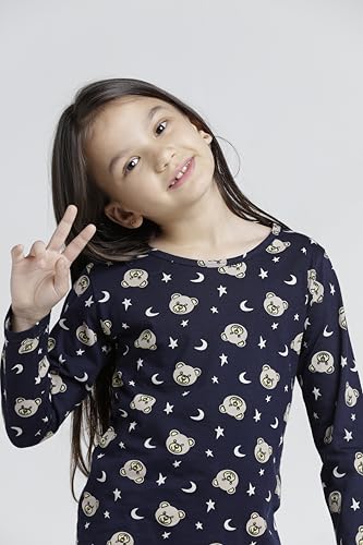 Image of T2F Girls Cotton Printed Pajama Set