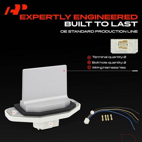 Image of A-Premium Front HVAC Blower Motor Resistor Compatible with Acura Models | for TL 1999-2003, CL 2001-2003