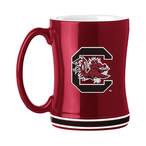 Image of Logo Brands NCAA South Carolina Gamecocks 14oz Relief Coffee Mug - Officially Licensed Mug, Sculpted 3D Logo and Team Colors - Comfortable Handle and Glossy Finish for College Sports Fans