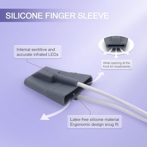 skmeditec Reusable SpO2 Sensor Compatible with Nellcor Oximax Probe, 3.2 FT Child Sleeve Cable with 9 Pins Connector - Image 3