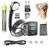 Portable Shower with Heater,1500W Auto-Off Heater,6 Water Pressure Levels & 3 Spray Modes for Battery Camping Shower Pump,8000mAh Rechargeable Battery,LED Display for Travel,Car and Pets Washing