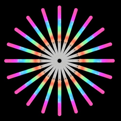 Image of 20 Pieces Cotton Candy Cones with LED Multi Mode Cotton Candy Sticks Reusable Flashing Glow Sticks for Christmas Party Amusement Park Birthday Party Supplies (20 PCS)