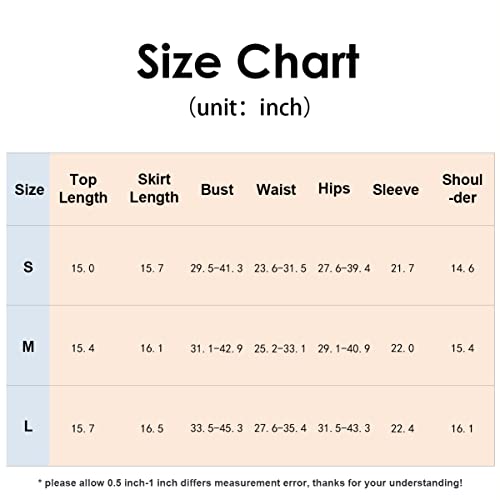 Aladeno Women's 2 Piece Sweater Outfits Long Sleeve Ribbed Knit Crop Top Bodycon Mini Skirt Set White S #TOP5