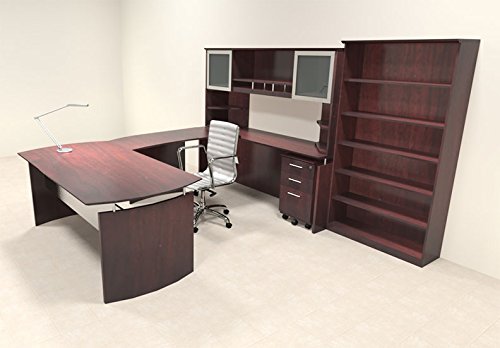 6pc Modern Contemporary U Shape Executive Office Desk Set MT-MED-U8