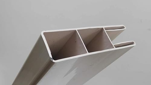 Almacén de valla de vinilo, rieles de bolsillo de vinilo de 8 pies para valla de privacidad (10, almendrabronceado)